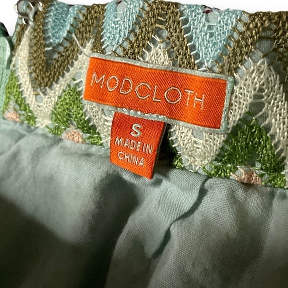 Modcloth Daytime Dazzler Chevron Skirt Preppy Retro Office Chic Pockets Sz S - Picture 9 of 10